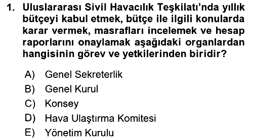 Hava Hukuku 2024-2025 Dönem Sonu Sınavı - 1. soru
