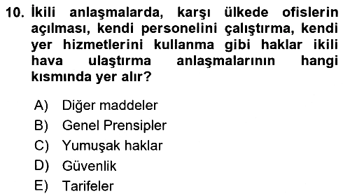 Hava Hukuku 2024-2025 Dönem Sonu Sınavı - 10. soru