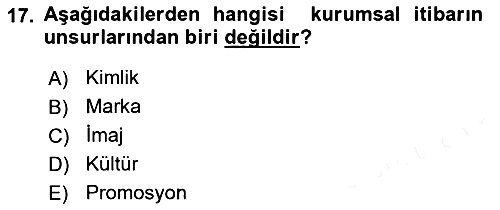 Hava Taşımacılığı 2018-2019 Dönem Sonu Sınavı - 17. soru
