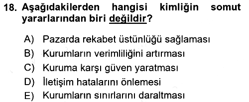 Hava Taşımacılığı 2018-2019 Dönem Sonu Sınavı - 18. soru