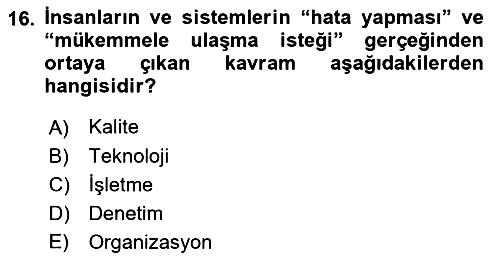 Hava Taşımacılığı 2021-2022 Dönem Sonu Sınavı - 16. soru