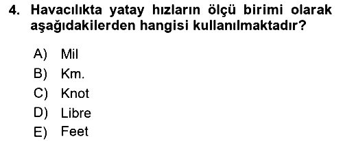 Hava Trafik Kontrol Hizmetleri 2023-2024 Ara Sınav - 4. soru