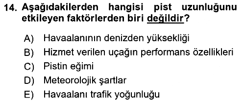 Havaalanı Sistemi 2019-2020 Ara Sınav - 14. soru