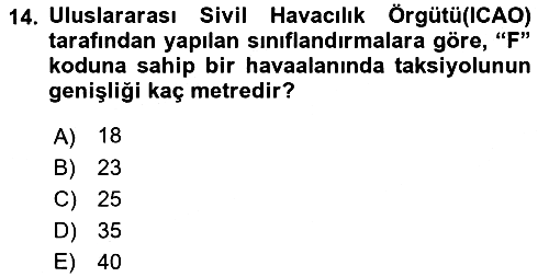 Havaalanı Sistemi 2021-2022 Ara Sınav - 14. soru