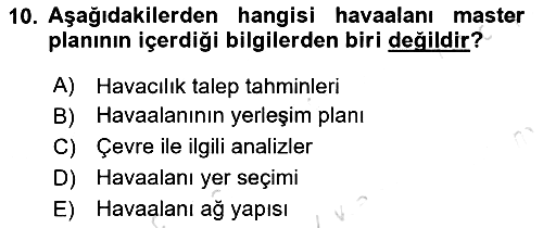 Havaalanı Sistemi 2022-2023 Ara Sınav - 10. soru