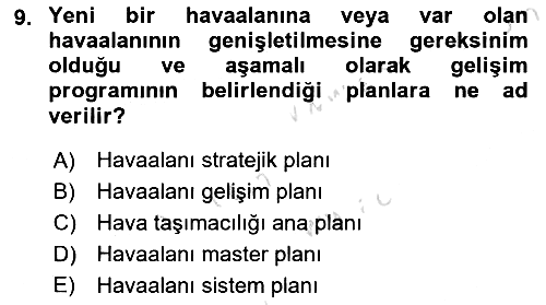 Havaalanı Sistemi 2024-2025 Ara Sınav - 9. soru
