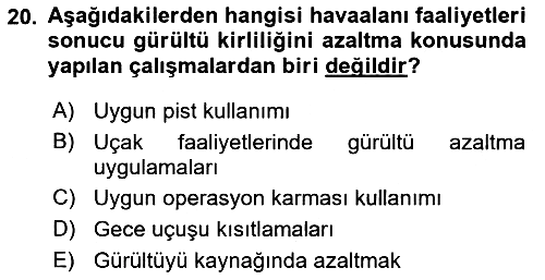 Havaalanı Sistemi 2021-2022 Dönem Sonu Sınavı - 20. soru
