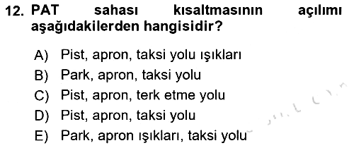 Havaalanı Sistemi 2022-2023 Dönem Sonu Sınavı - 12. soru
