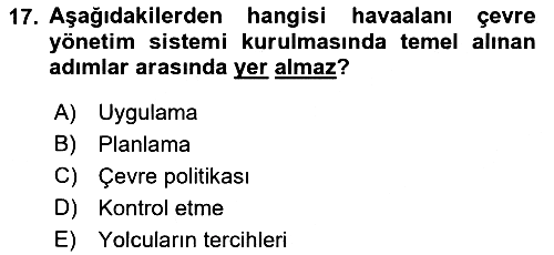 Havaalanı Sistemi 2022-2023 Dönem Sonu Sınavı - 17. soru
