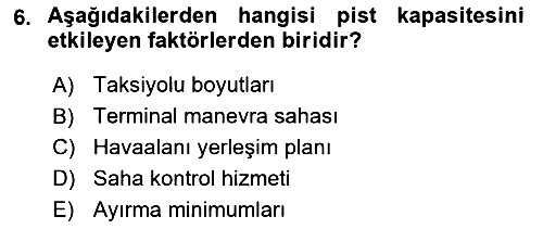 Havaalanı Sistemi 2024-2025 Dönem Sonu Sınavı - 6. soru