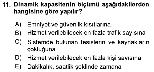 Havaalanı Sistemi 2020-2021 Yaz Okulu Sınavı - 11. soru
