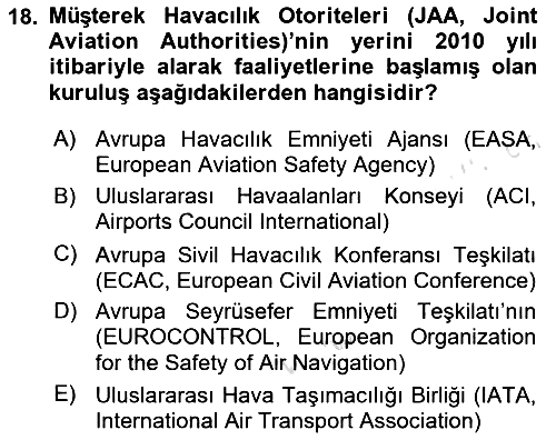 Havaalanı Sistemi 2020-2021 Yaz Okulu Sınavı - 18. soru