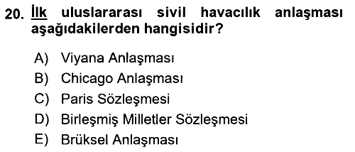Havaalanı Sistemi 2020-2021 Yaz Okulu Sınavı - 20. soru