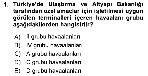 Havaalanı Sistemi 2022-2023 Yaz Okulu Sınavı - 1. soru