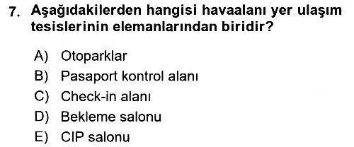 Havaalanı Sistemi 2022-2023 Yaz Okulu Sınavı - 7. soru