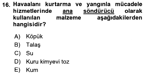 Havaalanı Sistemi 2023-2024 Yaz Okulu Sınavı - 16. soru