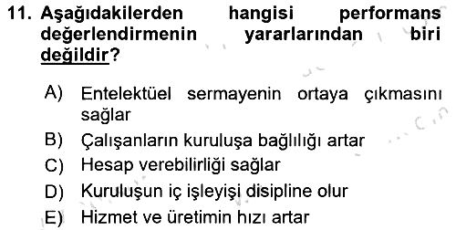 Havaalanı Yönetimi 2019-2020 Dönem Sonu Sınavı - 11. soru