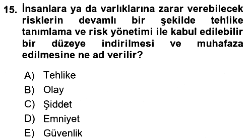 Havaalanı Yönetimi 2023-2024 Dönem Sonu Sınavı - 15. soru