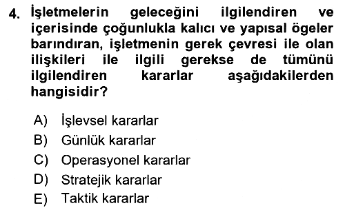 Havaalanı Yönetimi 2022-2023 Yaz Okulu Sınavı - 4. soru