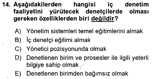 Havaalanı Yönetimi 2022-2023 Yaz Okulu Sınavı - 14. soru