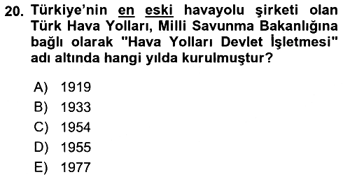 Havacılığa Giriş 2015-2016 Ara Sınav - 20. soru