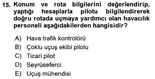 Havacılığa Giriş 2016-2017 Ara Sınav - 15. soru