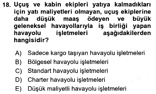 Havacılığa Giriş 2018-2019 Ara Sınav - 18. soru