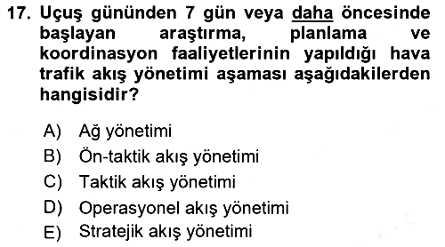 Havacılığa Giriş 2018-2019 Dönem Sonu Sınavı - 17. soru