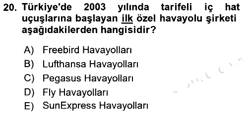 Havacılığa Giriş 2021-2022 Dönem Sonu Sınavı - 20. soru