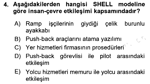 Havacılık Emniyeti 2024-2025 Ara Sınav - 4. soru