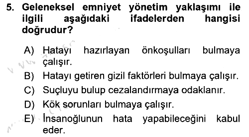 Havacılık Emniyeti 2024-2025 Ara Sınav - 5. soru