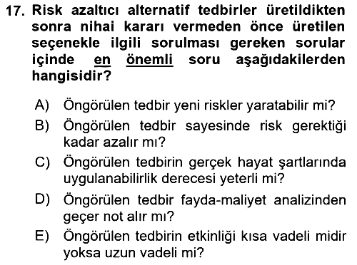 Havacılık Emniyeti 2022-2023 Dönem Sonu Sınavı - 17. soru