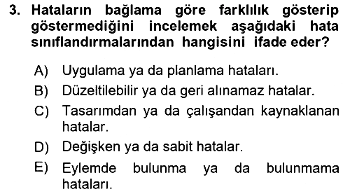 Havacılık Emniyeti 2018-2019 Yaz Okulu Sınavı - 3. soru