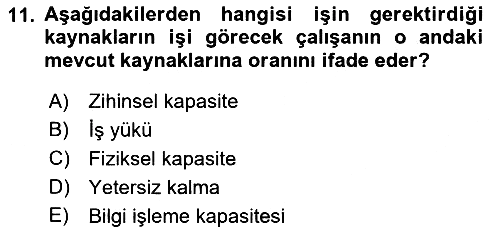Havacılık Emniyeti 2018-2019 Yaz Okulu Sınavı - 11. soru