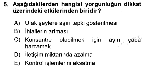 Havacılık Emniyeti 2020-2021 Yaz Okulu Sınavı - 5. soru