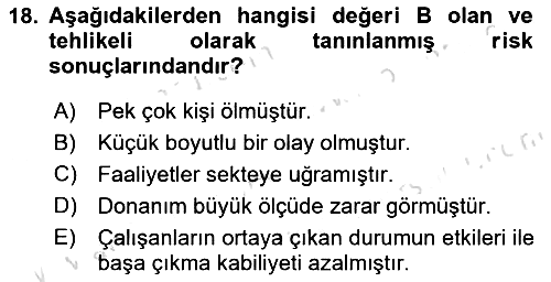 Havacılık Emniyeti 2020-2021 Yaz Okulu Sınavı - 18. soru