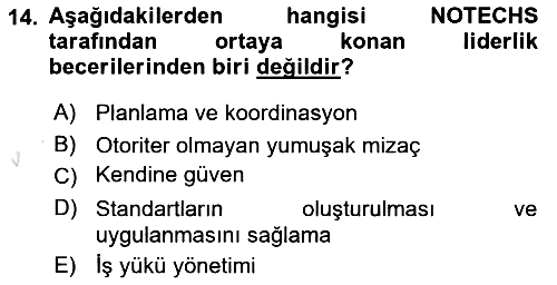 Havacılık Emniyeti 2021-2022 Yaz Okulu Sınavı - 14. soru
