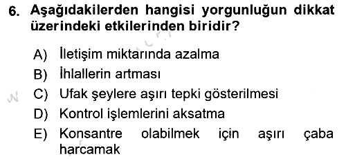 Havacılık Emniyeti 2023-2024 Yaz Okulu Sınavı - 6. soru