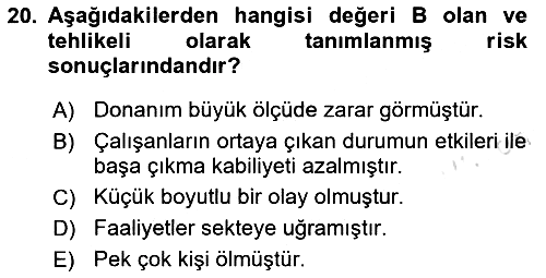 Havacılık Emniyeti 2023-2024 Yaz Okulu Sınavı - 20. soru