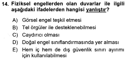 Havacılık Güvenliği 2018-2019 Ara Sınav - 14. soru