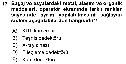 Havacılık Güvenliği 2021-2022 Ara Sınav - 17. soru