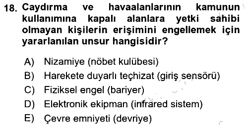 Havacılık Güvenliği 2022-2023 Ara Sınav - 18. soru
