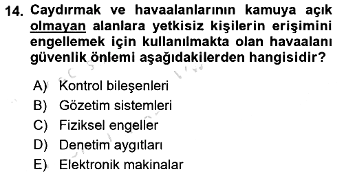 Havacılık Güvenliği 2024-2025 Ara Sınav - 14. soru
