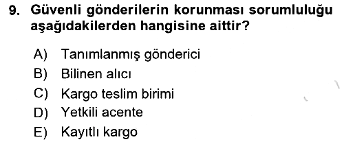 Havacılık Güvenliği 2023-2024 Dönem Sonu Sınavı - 9. soru