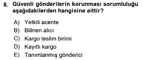 Havacılık Güvenliği 2024-2025 Dönem Sonu Sınavı - 8. soru