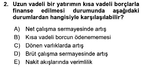 Havacılık İşletmelerinde Muhasebe Uygulamaları 2018-2019 3 Ders Sınavı - 2. soru