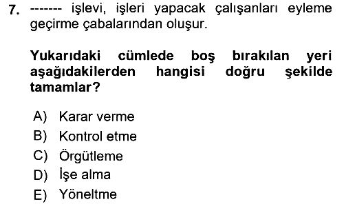 Havayolu İşletmelerinde Operasyonel Planlama 2021-2022 Ara Sınav - 7. soru