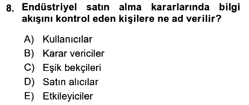 Havayolu Pazarlaması 2023-2024 Ara Sınav - 8. soru