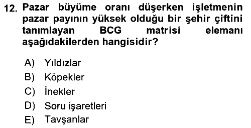 Havayolu Pazarlaması 2023-2024 Ara Sınav - 12. soru