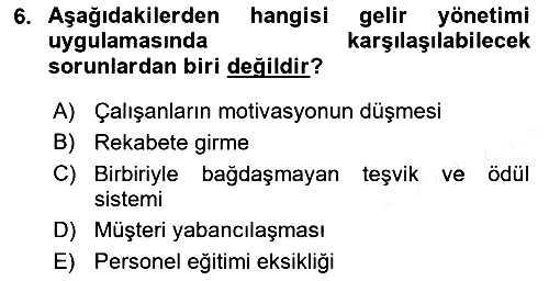 Havayolu Pazarlaması 2017-2018 Dönem Sonu Sınavı - 6. soru